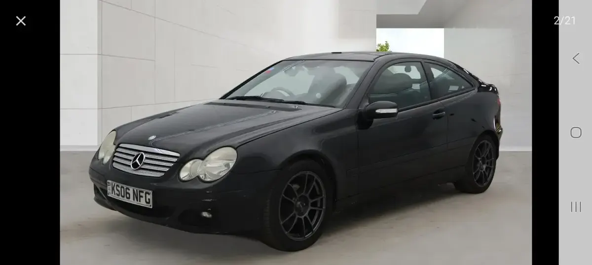 Used Mercedes C180 SE 143 HP (105 kW) 2006 Black Coupe