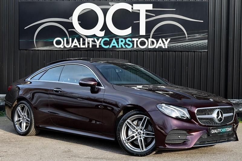 Used Mercedes E220 AMG Line Premium 194 HP (142 kW) 2018 Red Coupe