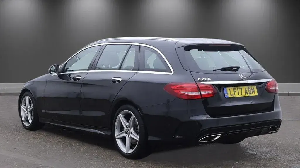 Used Mercedes C200 AMG line 184 HP (135 kW) 2017 Black Estate