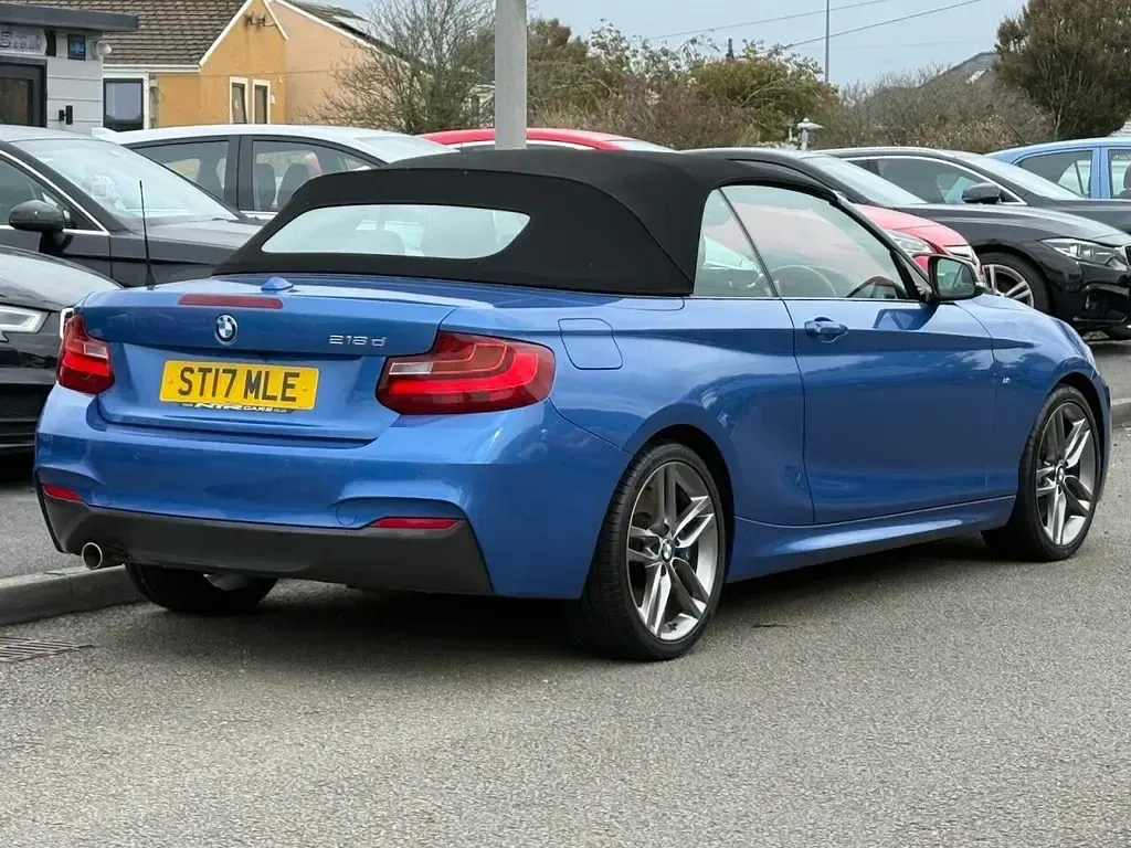 Used BMW 218 M Sport 150 HP (110 kW) 2017 Blue Cabriolet