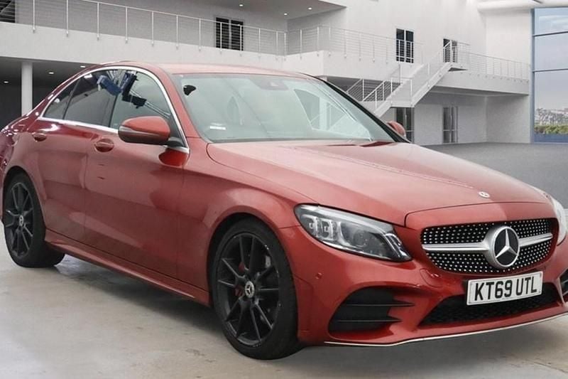 Red Used 2020 Mercedes C220 AMG Line Premium Sedan | £17,499 (Fair price) - Image 1/1
