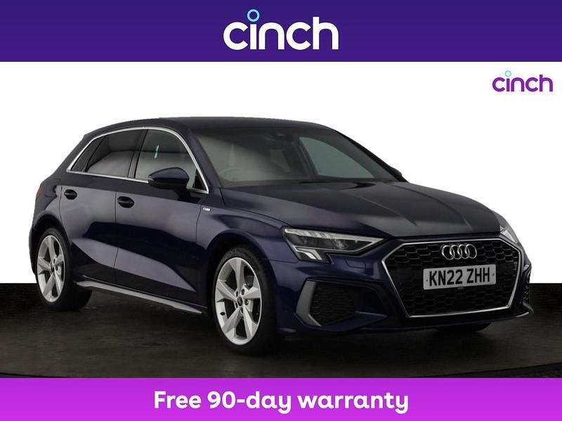 Blue Used 2022 Audi A3 S-Line Hatchback | £20,799 (Fair price) - Image 1/3