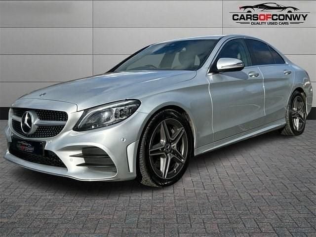 Used Mercedes C300 AMG line 245 HP (180 kW) 2019 Silver Sedan