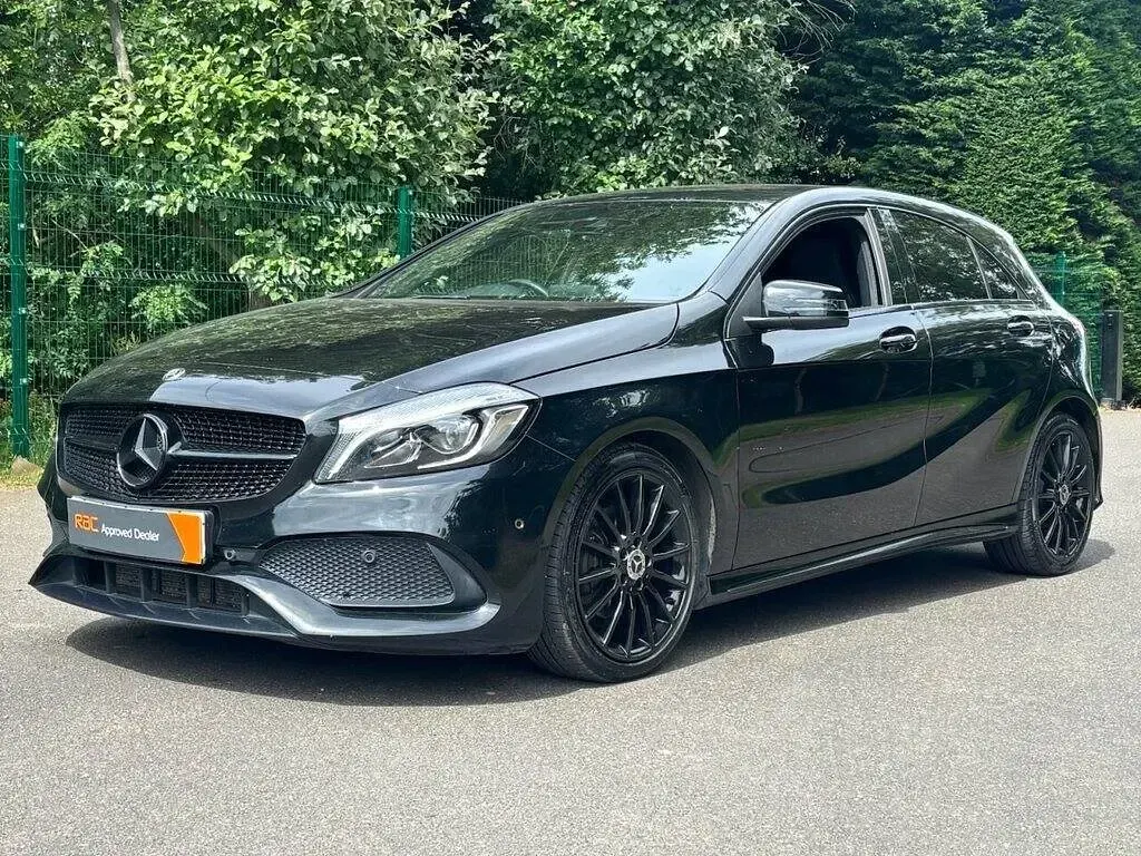 Used Mercedes A180 AMG line 109 HP (80 kW) 2017 Black Hatchback