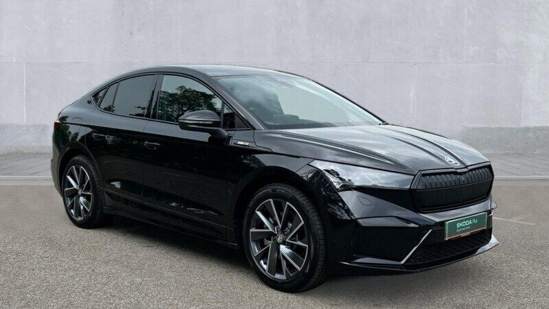 Black magic pearl effect New 2025 Skoda Enyaq iV SportlinePlus SUV | £34,950 (Super price) - Image 1/4
