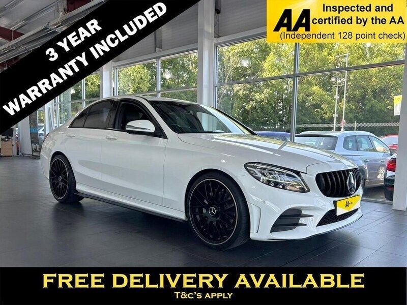 White Used 2019 Mercedes C200 AMG line Sedan | £19,395 (Fair price) - Image 1/2