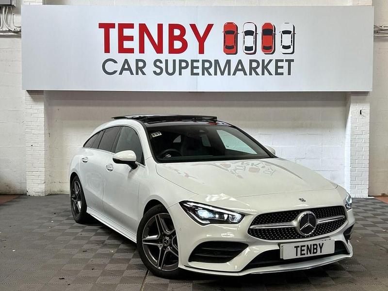 White Used 2021 Mercedes CLA180 Shooting Brake AMG line Estate | £22,796 (A bit pricey) - Image 1/3