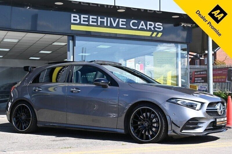 Grey Used 2021 Mercedes A35 AMG Premium Plus Hatchback | £28,750 (Expensive) - Image 1/4