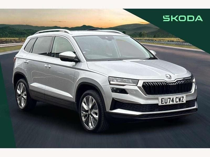 Brilliant silver Used 2024 Skoda Karoq SE L SUV | £24,395 (Fair price) - Image 1/3