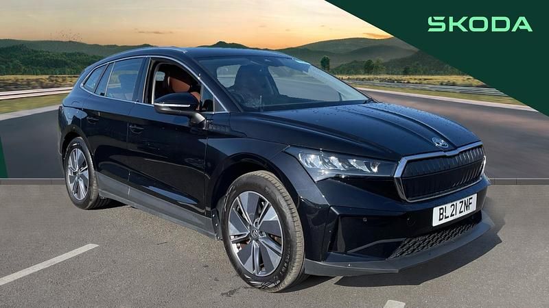 Black Used 2021 Skoda Enyaq iV ecoSuite SUV | £19,224 (Good price) - Image 1/3