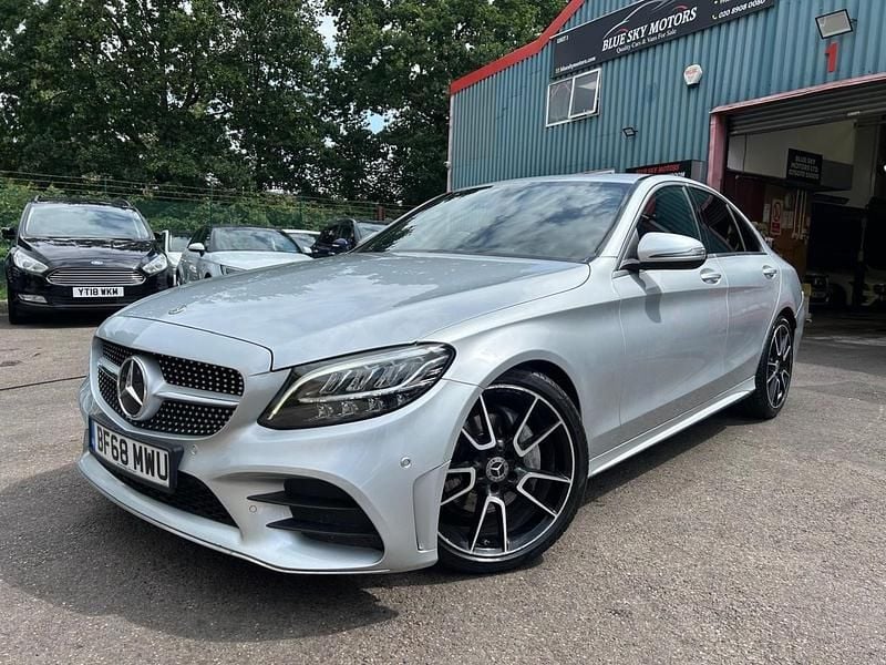 Silver Used 2018 Mercedes C220 AMG line Sedan | £12,980 (Fair price) - Image 1/4
