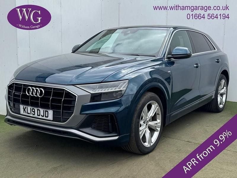 Blue Used 2019 Audi Q8 S-Line SUV | £30,450 (Good price) - Image 1/4
