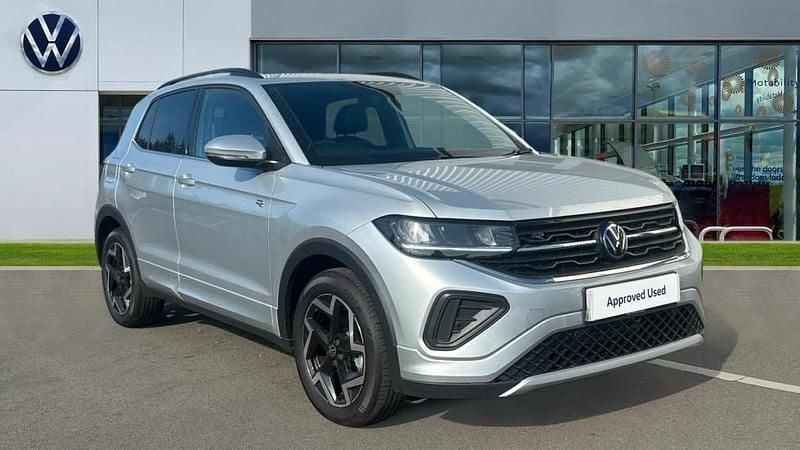 Metallic reflex silver New 2025 VW T-Cross R-line SUV | £26,728 (Good price) - Image 1/4
