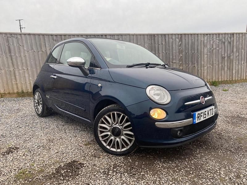 Used Fiat 500C Lounge 85 HP (62 kW) 2015 Blue Cabriolet