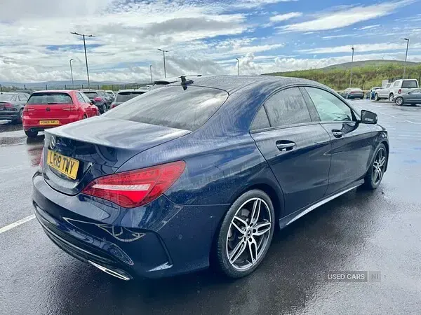 Used Mercedes CLA220 AMG line 177 HP (130 kW) 2018 Blue Sedan