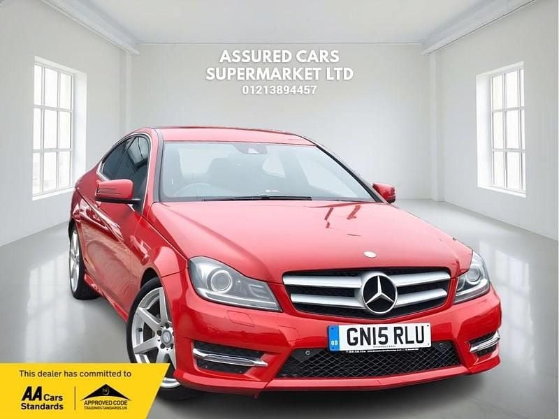 Red Used 2015 Mercedes C180 Sport Edition Coupe | £7,485 (Good price) - Image 1/3