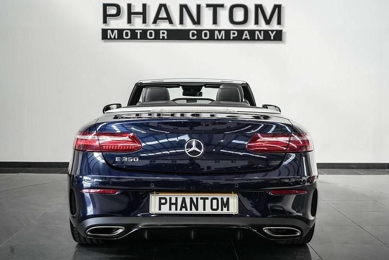 Used Mercedes E350 AMG line 313 HP (230 kW) 2021 Blue Cabriolet