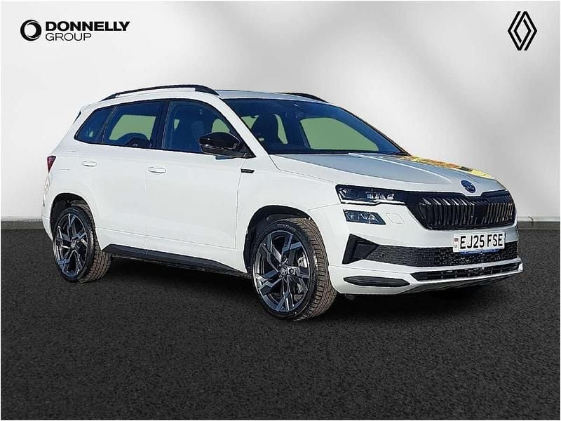 White Used 2025 Skoda Karoq SportLine SUV | £30,750 (A bit pricey) - Image 1/4
