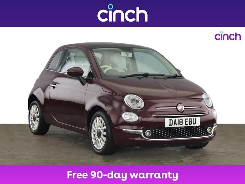 Red Used 2018 Fiat 500 Lounge Hatchback | £6,349 (Fair price) - Image 1/3