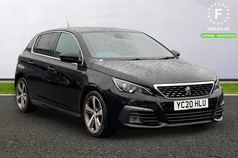 Used Peugeot 308 GT-line 131 HP (96 kW) 2020 Black Hatchback
