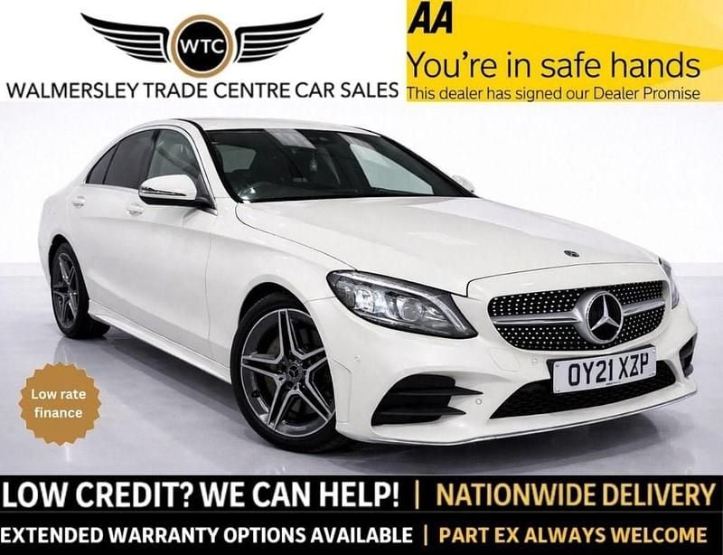 Used Mercedes C300 AMG line 258 HP (189 kW) 2021 White Sedan