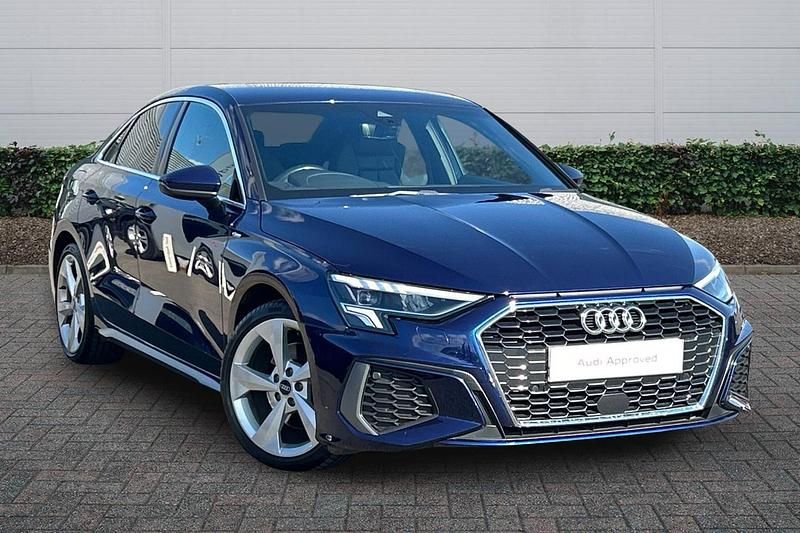 Used Audi A3 S-Line 110 HP (80 kW) 2021 Blue Sedan