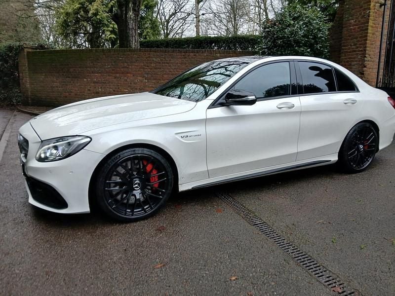 Used Mercedes C63 AMG Premium 2015 Mystic white pearl Sedan