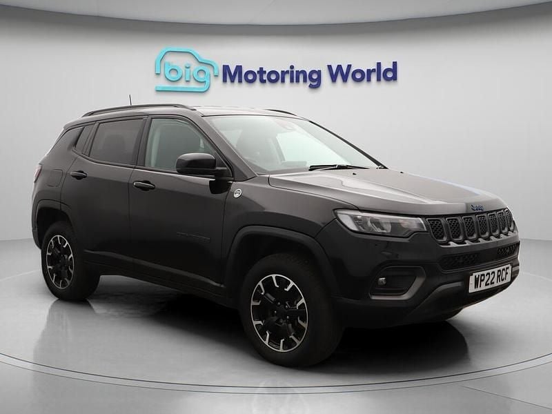 Black Used 2022 Jeep Compass Trailhawk SUV | £15,300 (Good price) - Image 1/4