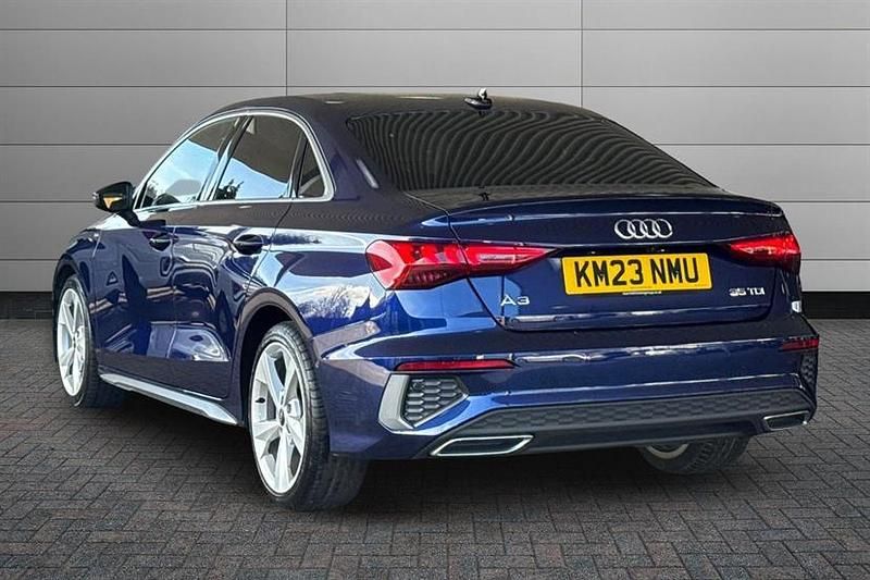 Used Audi A3 Comfort 150 HP (110 kW) 2023 Navarra blue Sedan