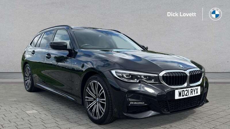 Black Used 2021 BMW 320 M Sport Estate | £25,990 (A bit pricey) - Image 1/4