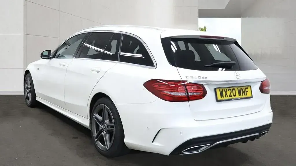 Used Mercedes C300 AMG line 2020 White Estate