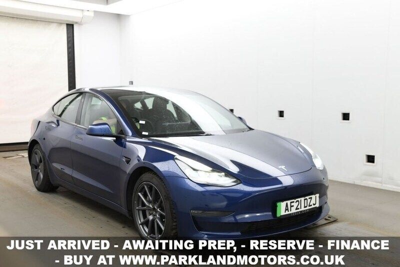 Blue Used 2021 Tesla Model 3 Long Range Sedan | £15,495 (Good price) - Image 1/3