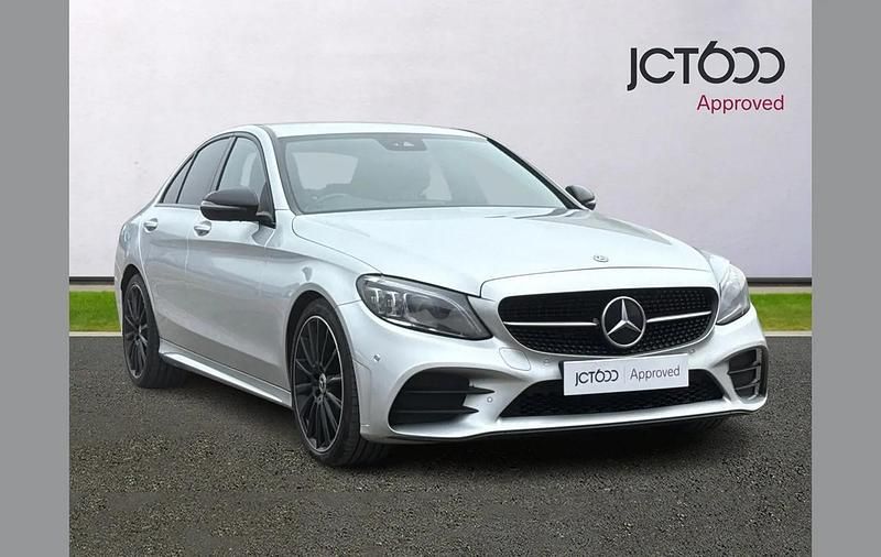 Used Mercedes C220 AMG line 191 HP (140 kW) 2021 Silver Sedan