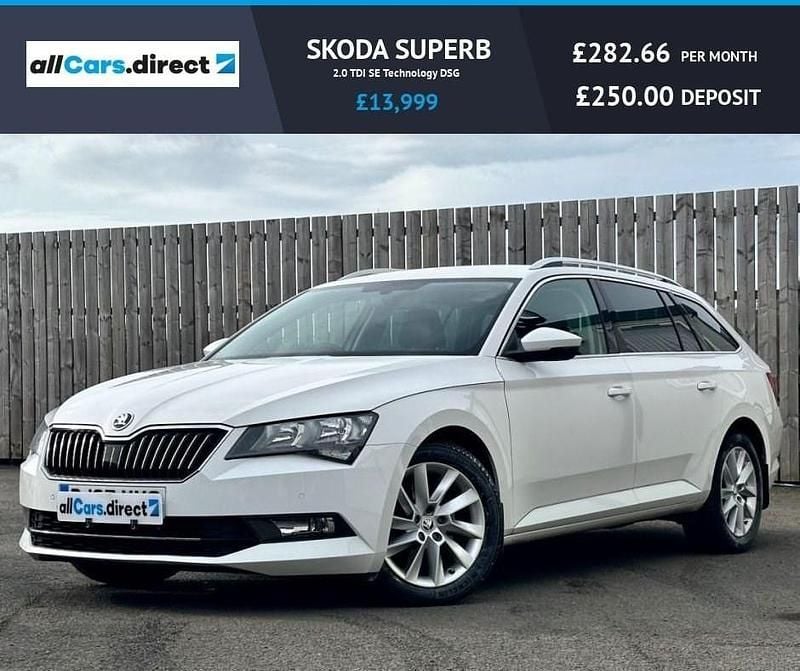 Used Skoda Superb SE Technology 150 HP (110 kW) 2017 White Estate