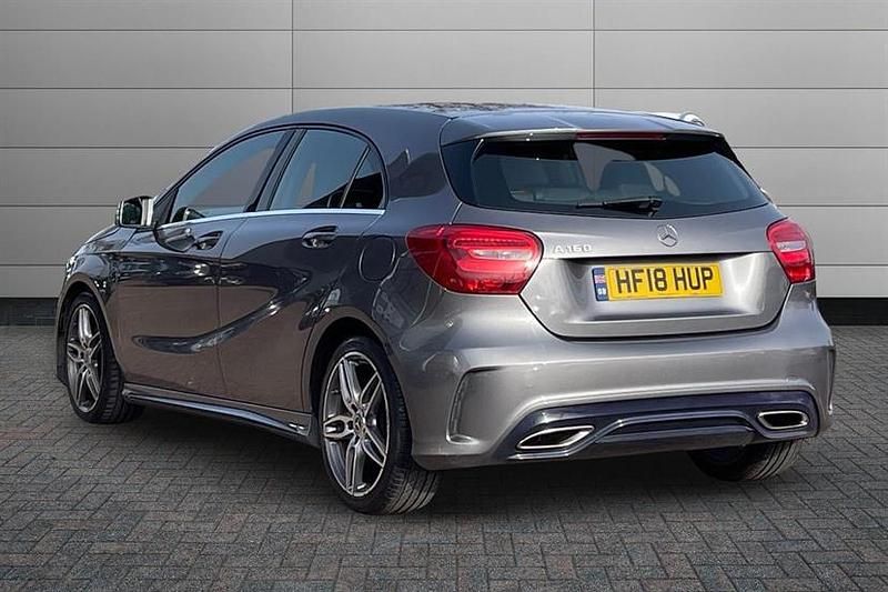 Used Mercedes A160 AMG line 102 HP (75 kW) 2018 Mountain grey Hatchback