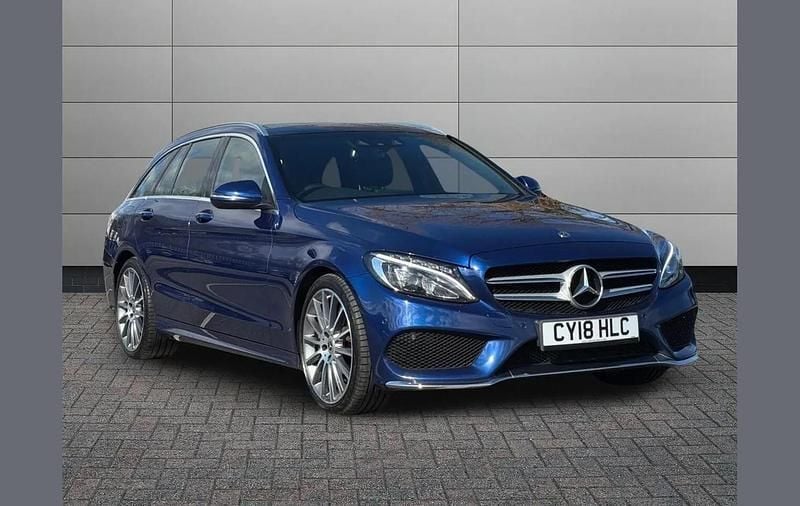 Used Mercedes C250 AMG Line Premium 204 HP (150 kW) 2018 Blue Estate