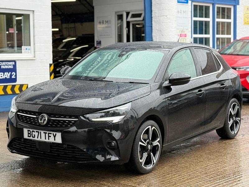 Black sapphire metallic Used 2021 Vauxhall Corsa Elite Hatchback | £13,995 (A bit pricey) - Image 1/4