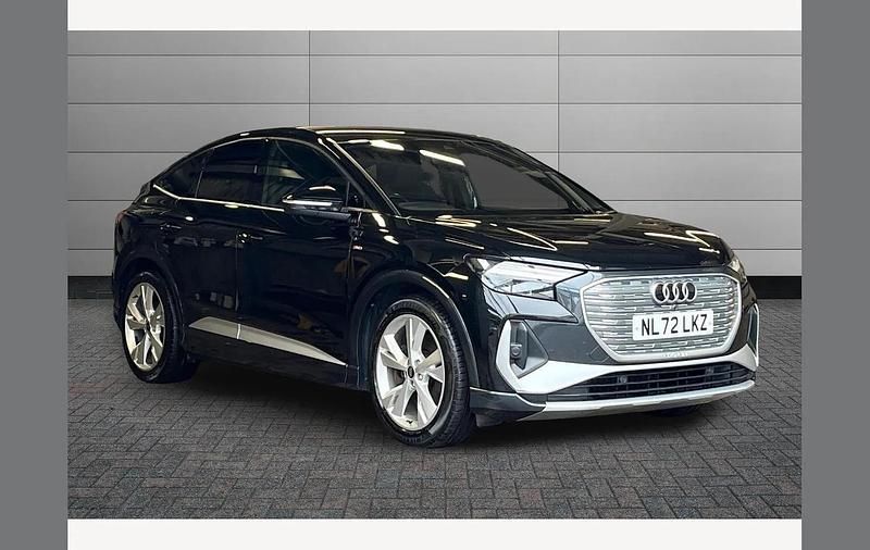 Black Used 2022 Audi Q4 Sportback e-tron S-Line SUV | £26,450 - Image 1/4