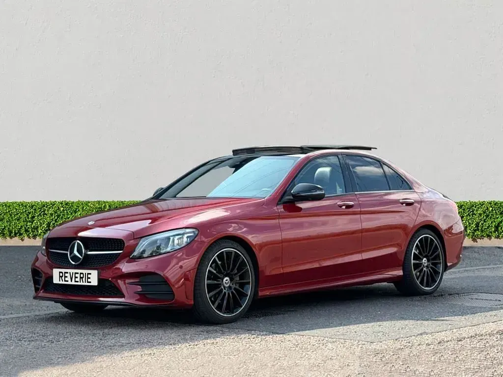 Used Mercedes C220 AMG line 194 HP (142 kW) 2021 Red Sedan