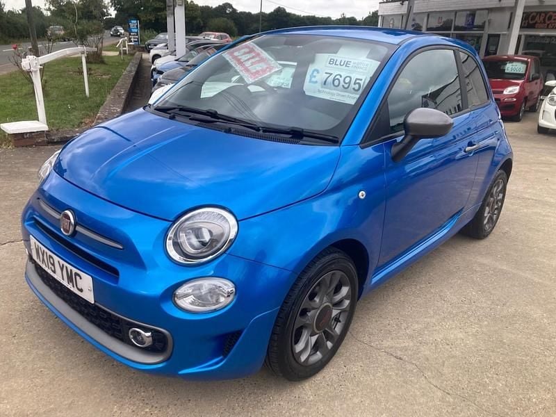Used Fiat 500 S 69 HP (50 kW) 2019 Blue Hatchback