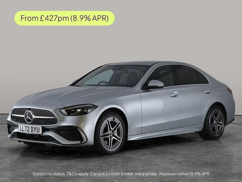 Used Mercedes C300e AMG line 2022 Silver Sedan