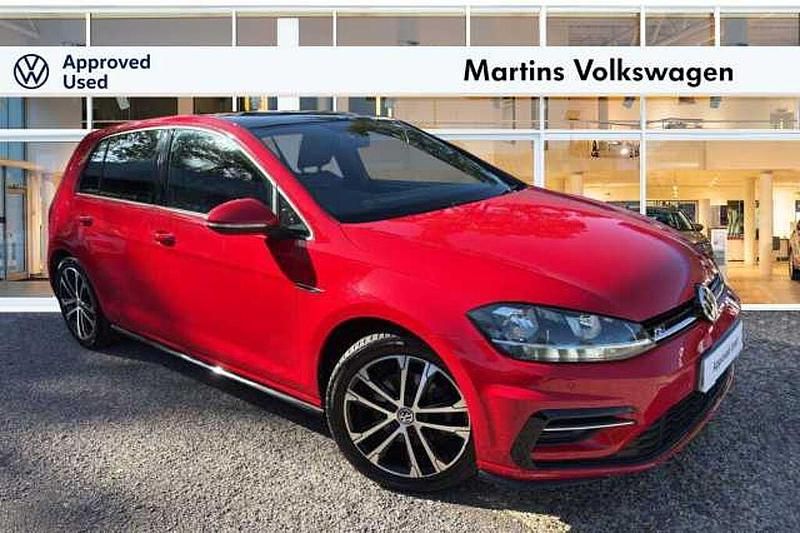 Red Used 2019 VW Golf VII R-line Hatchback | £19,495 (Fair price) - Image 1/4