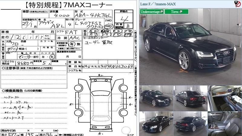 Used Audi A8 Business 435 HP (319 kW) 2015 Black Sedan