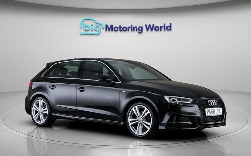 Black Used 2019 Audi A3 Sportback S-Line Hatchback | £13,100 (Good price) - Image 1/4