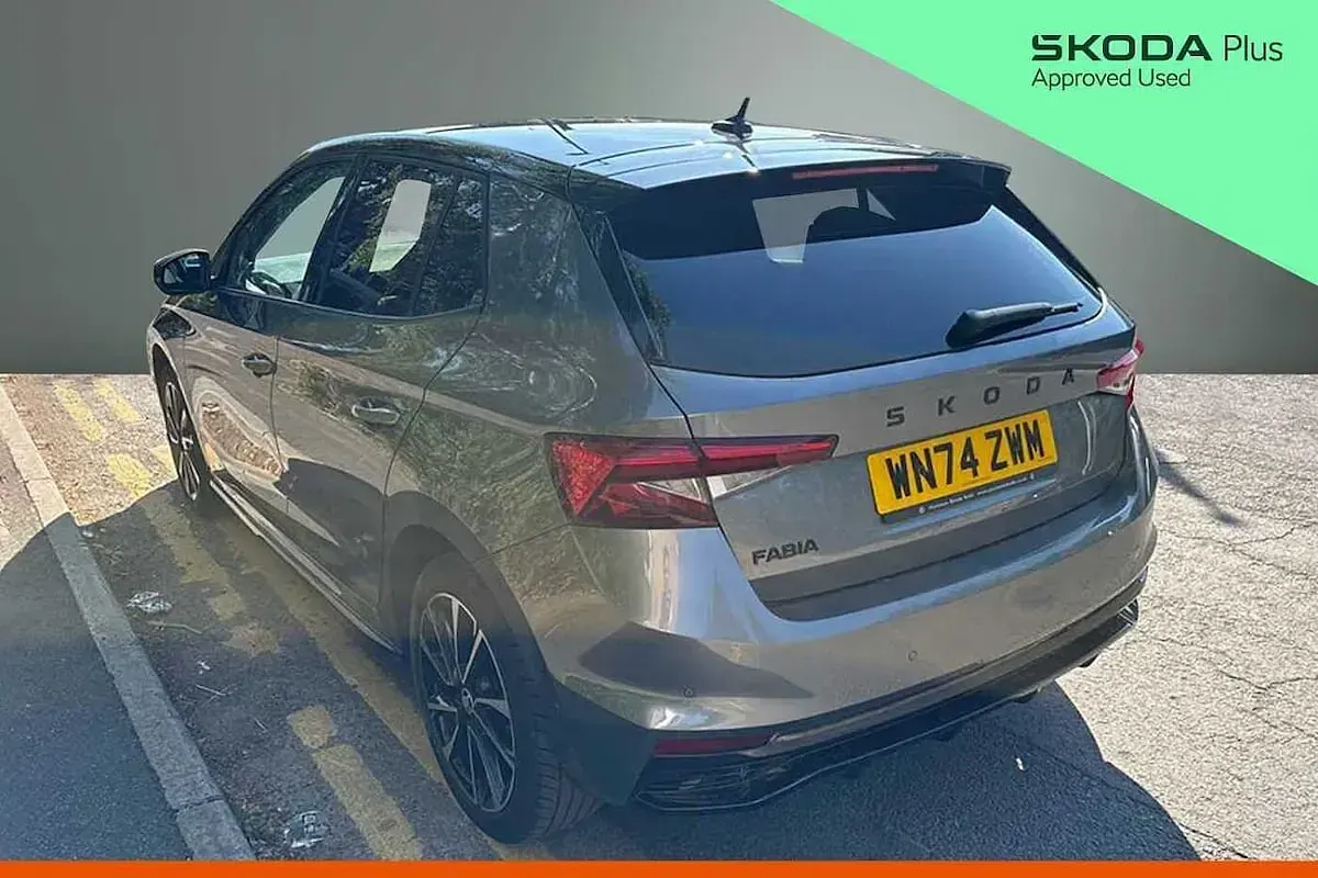 Used Skoda Fabia Monte Carlo 85 HP (62 kW) 2024 Graphite grey metallic black magic pearl effect Hatchback