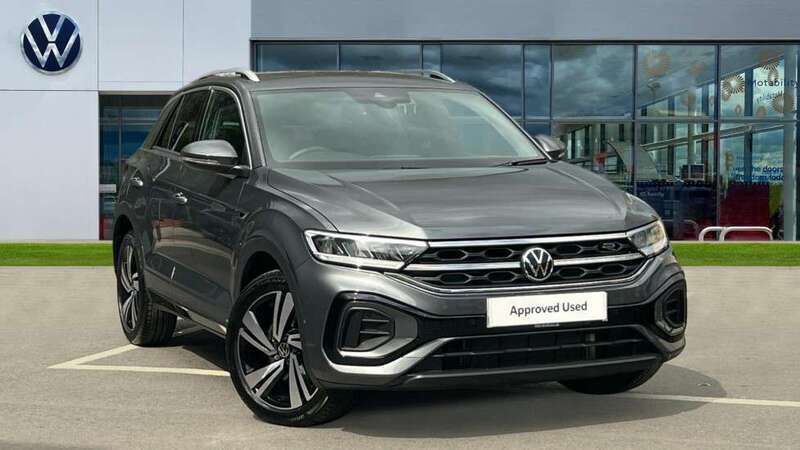 Indium grey metallic Used 2024 VW T-Roc R-line SUV | £28,783 (A bit pricey) - Image 1/4