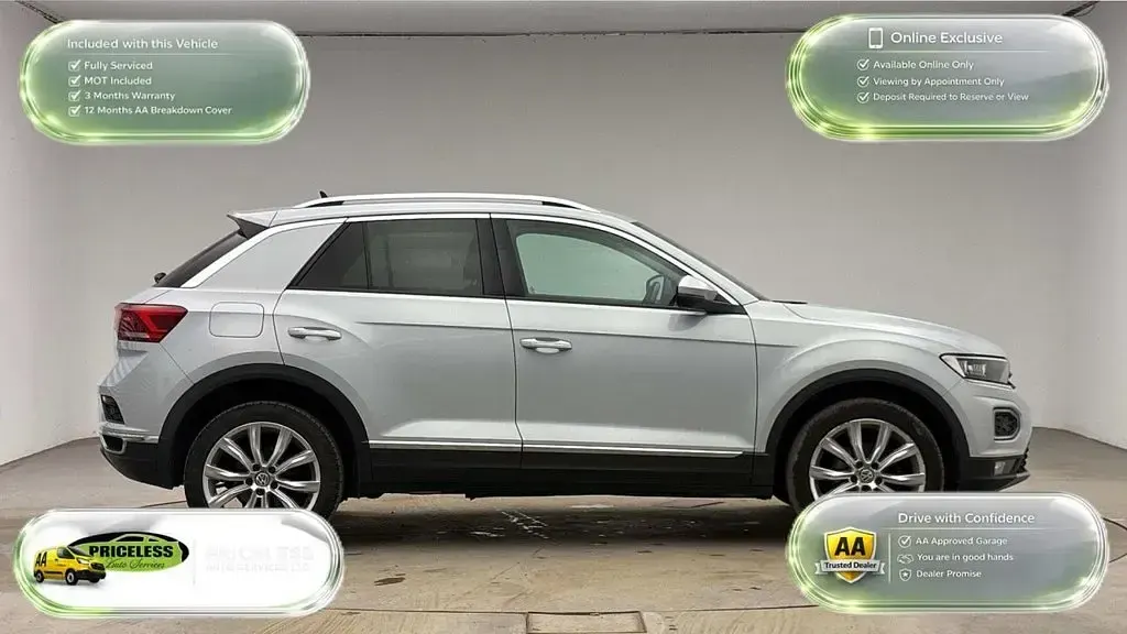 Used VW T-Roc SEL 115 HP (84 kW) 2019 Silver SUV