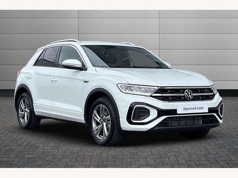 Pure white Used 2025 VW T-Roc R-line SUV | £29,240 (Fair price) - Image 1/4