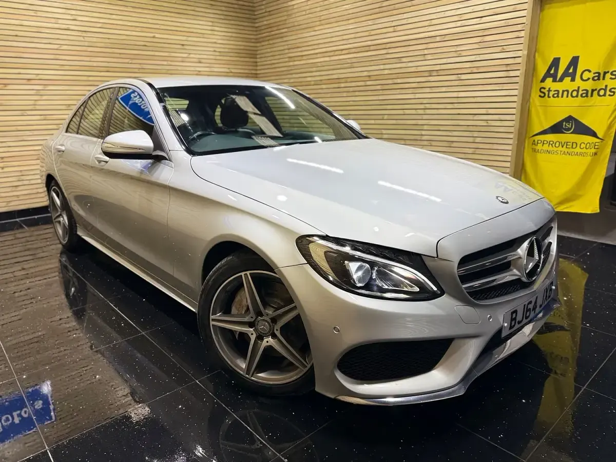 Used Mercedes C250 AMG line 204 HP (150 kW) 2014 Silver Sedan