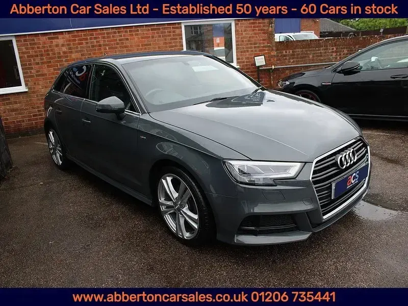 Used Audi A3 S-Line 116 HP (85 kW) 2018 Grey Sedan